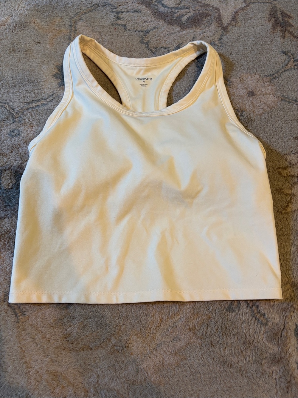 Jockey Butter Yellow Racerback Crop Tank